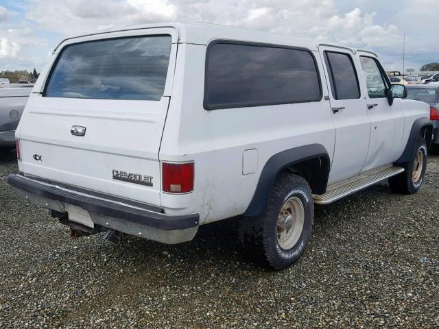 1GNGV26KXMF120063 - 1991 CHEVROLET SUBURBAN V WHITE photo 4