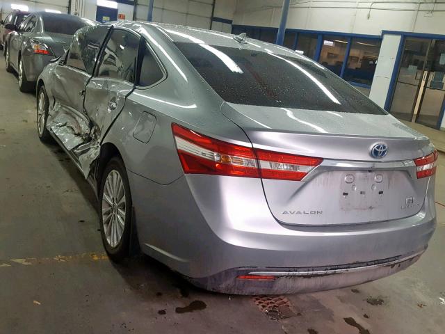 4T1BD1EB3FU040194 - 2015 TOYOTA AVALON HYB SILVER photo 3