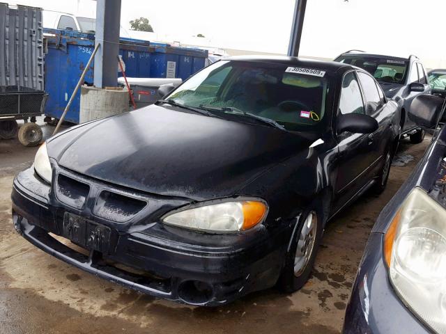 1G2NF52E24C127903 - 2004 PONTIAC GRAND AM S BLACK photo 2