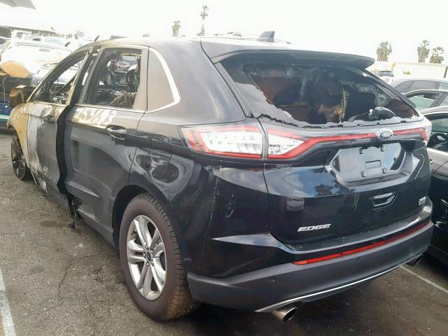 2FMPK3J99JBB59361 - 2018 FORD EDGE SEL BLACK photo 3