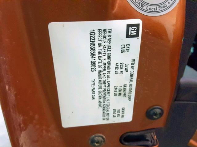 1G2ZH558564139025 - 2006 PONTIAC G6 GT ORANGE photo 10