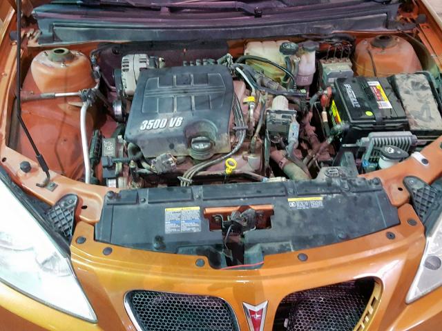 1G2ZH558564139025 - 2006 PONTIAC G6 GT ORANGE photo 7