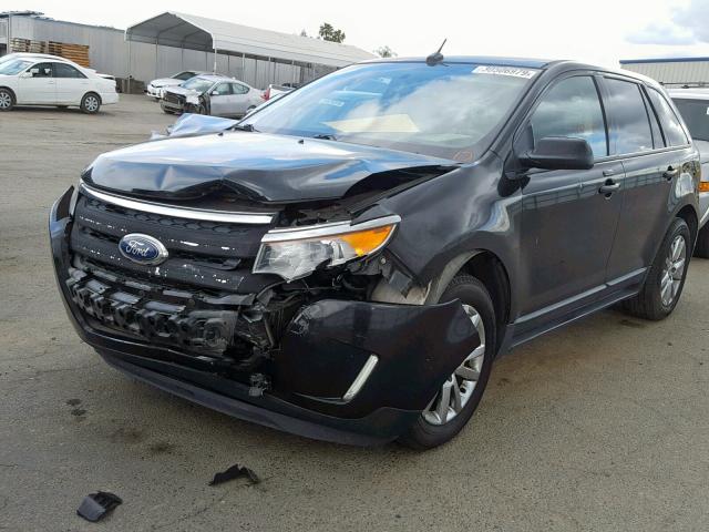 2FMDK3J91DBA43899 - 2013 FORD EDGE SEL BLACK photo 2