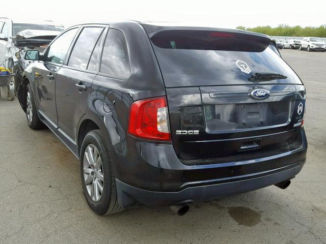 2FMDK3J91DBA43899 - 2013 FORD EDGE SEL BLACK photo 3