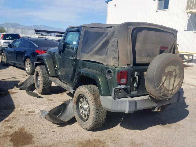 1J4FA54157L117647 - 2007 JEEP WRANGLER S GREEN photo 3