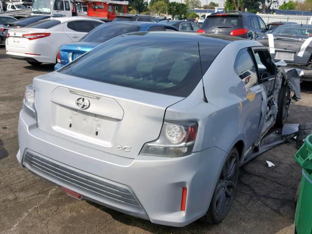 JTKJF5C75E3072805 - 2014 TOYOTA SCION TC SILVER photo 4