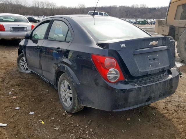 1G1JB5SH2C4197256 - 2012 CHEVROLET SONIC LS BLACK photo 3