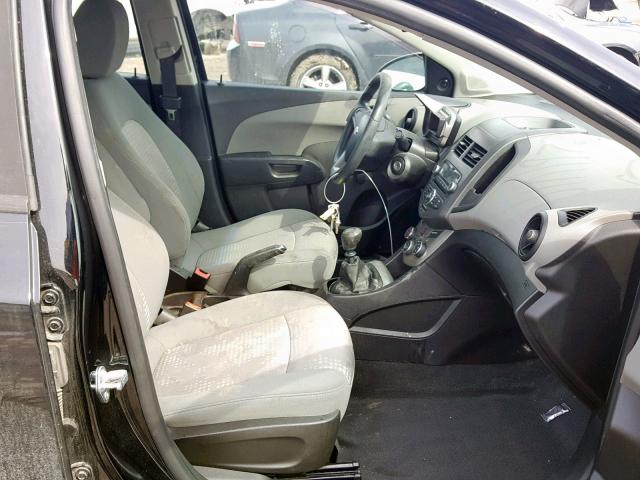 1G1JB5SH2C4197256 - 2012 CHEVROLET SONIC LS BLACK photo 5