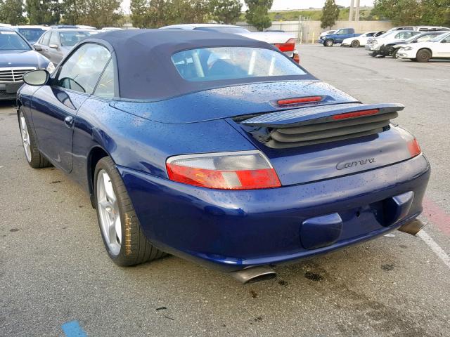 WP0CA29983S650551 - 2003 PORSCHE 911 CARRER BLUE photo 3
