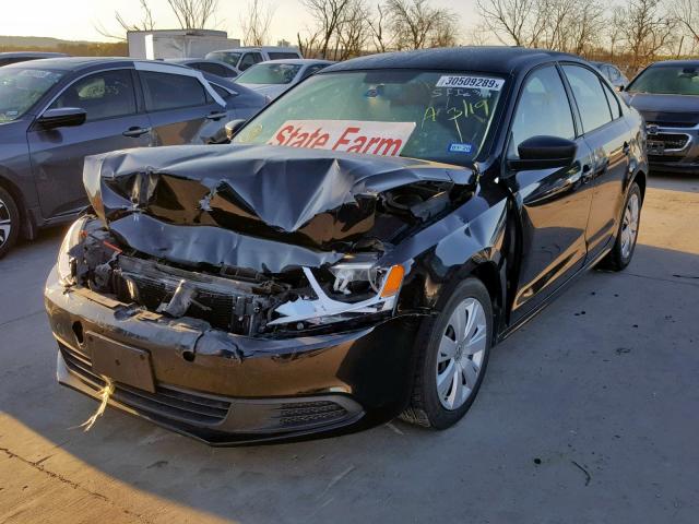 3VW2K7AJ4BM357245 - 2011 VOLKSWAGEN JETTA BASE BLACK photo 2