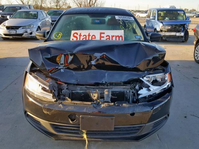 3VW2K7AJ4BM357245 - 2011 VOLKSWAGEN JETTA BASE BLACK photo 9