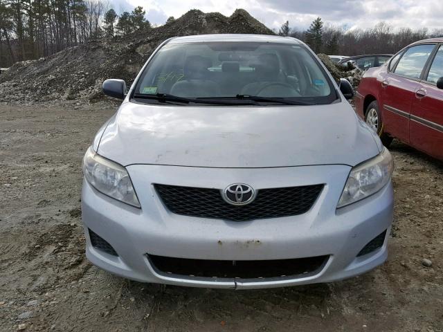 JTDBL40E19J038606 - 2009 TOYOTA COROLLA BA SILVER photo 9