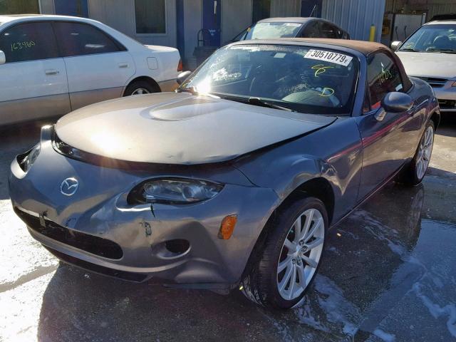 JM1NC25F760113233 - 2006 MAZDA MX-5 MIATA GRAY photo 2