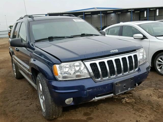 1J8GW68J84C264545 - 2004 JEEP GRAND CHER BLUE photo 1