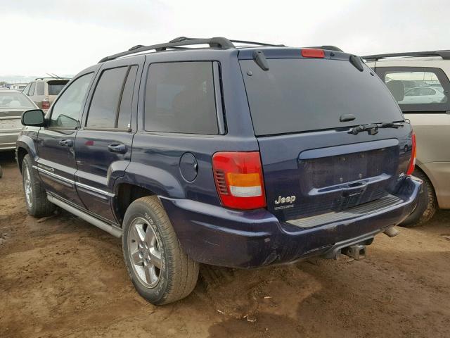 1J8GW68J84C264545 - 2004 JEEP GRAND CHER BLUE photo 3