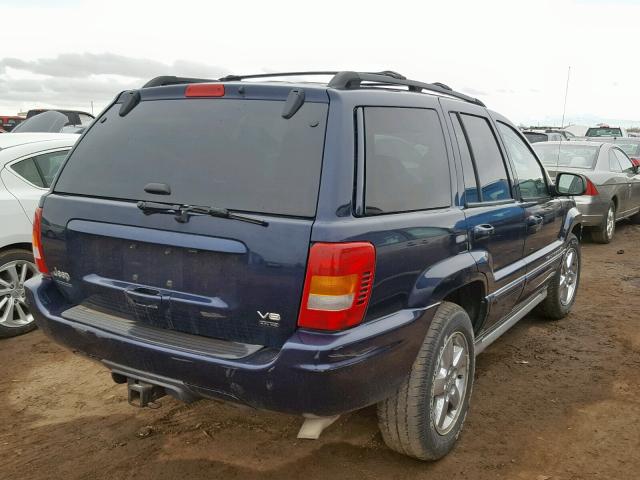 1J8GW68J84C264545 - 2004 JEEP GRAND CHER BLUE photo 4