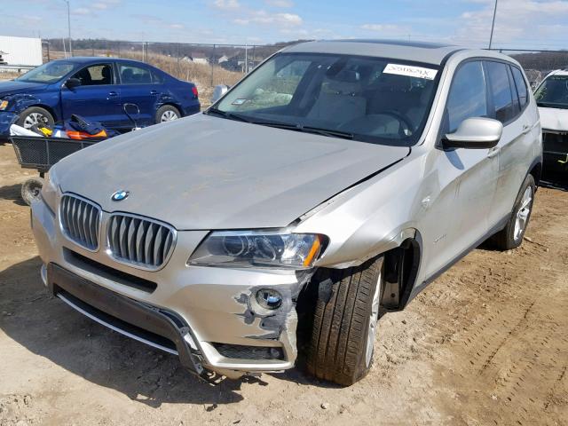 5UXWX7C5XCL737388 - 2012 BMW X3 XDRIVE3 GOLD photo 2