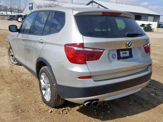 5UXWX7C5XCL737388 - 2012 BMW X3 XDRIVE3 GOLD photo 3