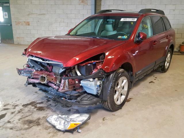 4S4BRBKCXD3297425 - 2013 SUBARU OUTBACK 2. RED photo 2