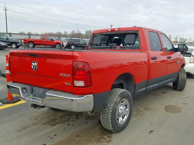 3C6UD5CL3CG309638 - 2012 DODGE RAM 2500 S წითელი ფოტო 4