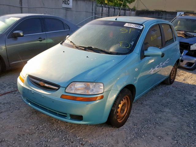 KL1TD626X5B465202 - 2005 CHEVROLET AVEO BASE ტალღისფერი ფოტო 2