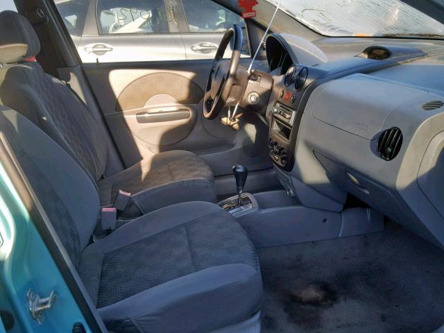 KL1TD626X5B465202 - 2005 CHEVROLET AVEO BASE ტალღისფერი ფოტო 5