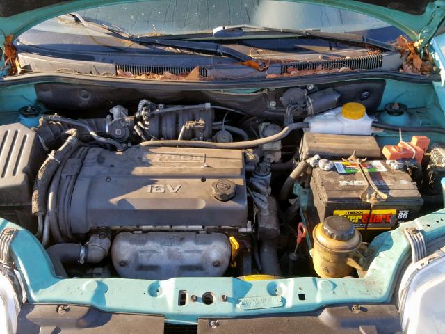 KL1TD626X5B465202 - 2005 CHEVROLET AVEO BASE ტალღისფერი ფოტო 7