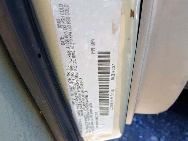 4S4BP61C857377170 - 2005 SUBARU LEGACY OUT GOLD photo 10