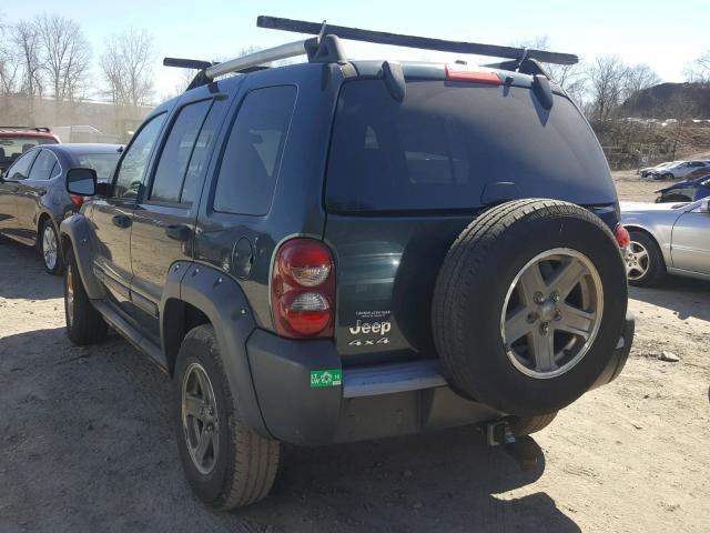 1J4GL38K15W725439 - 2005 JEEP LIBERTY RE GREEN photo 3