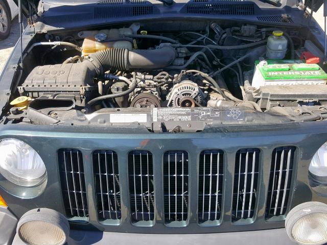 1J4GL38K15W725439 - 2005 JEEP LIBERTY RE GREEN photo 7