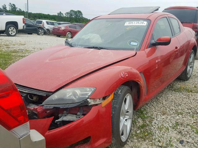 JM1FE173740105335 - 2004 MAZDA RX8 RED photo 2