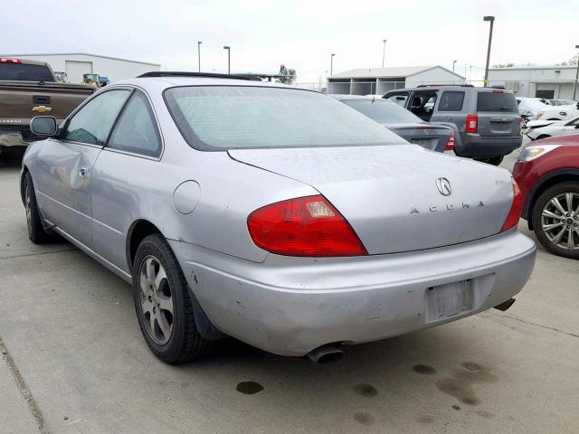 19UYA42541A005604 - 2001 ACURA 3.2 CL SILVER photo 3