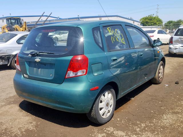 KL1TJ62614B251982 - 2004 CHEVROLET AVEO LS GREEN photo 4