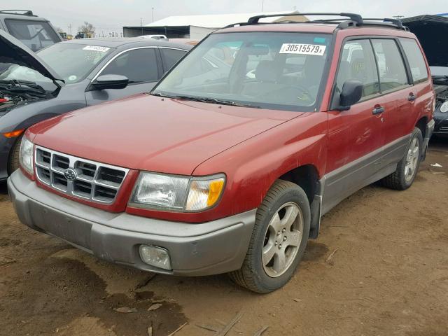 JF1SF6558XH723062 - 1999 SUBARU FORESTER S RED photo 2