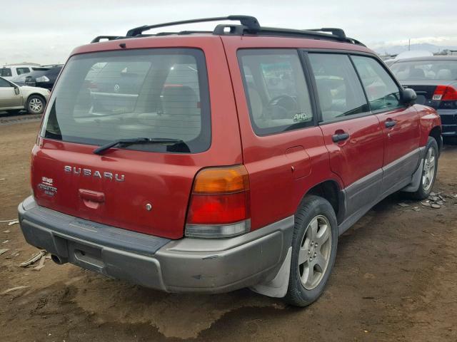 JF1SF6558XH723062 - 1999 SUBARU FORESTER S RED photo 4