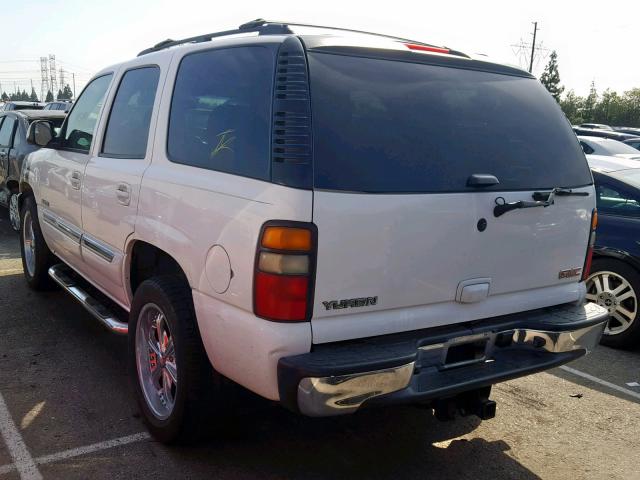 1GKEC13V86R123547 - 2006 GMC YUKON WHITE photo 3