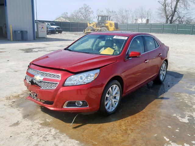 1G11H5SAXDF244072 - 2013 CHEVROLET MALIBU LTZ MAROON photo 2