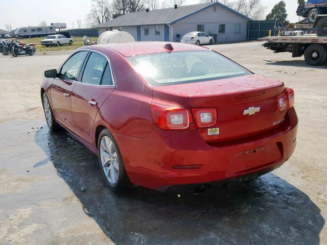 1G11H5SAXDF244072 - 2013 CHEVROLET MALIBU LTZ MAROON photo 3