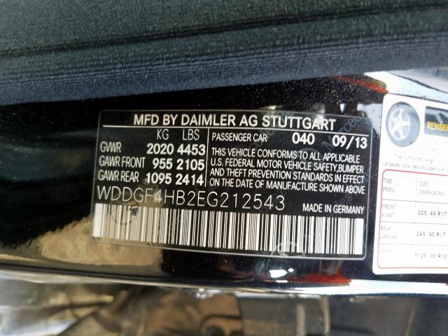 WDDGF4HB2EG212543 - 2014 MERCEDES-BENZ C 250  photo 10