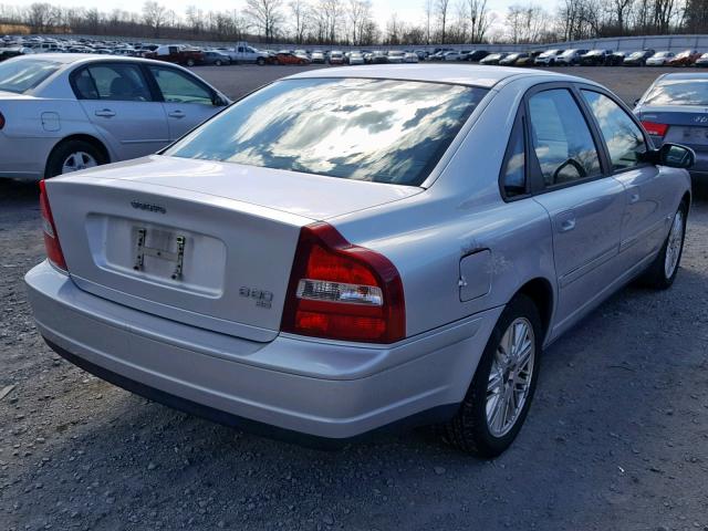 YV1TS92D221261777 - 2002 VOLVO S80 SILVER photo 4