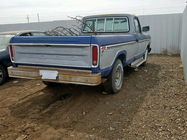 F255KBA8882 - 1978 FORD F-150 BLUE photo 4