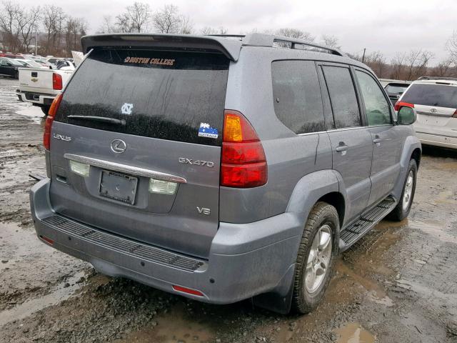 JTJBT20X240057070 - 2004 LEXUS GX 470 GRAY photo 4