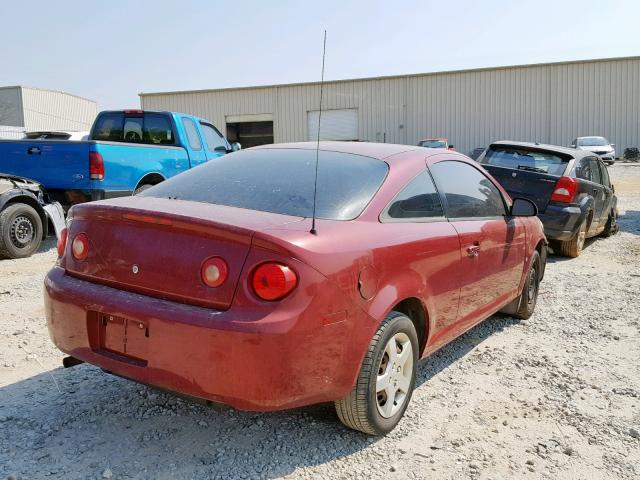 1G1AL15F877112229 - 2007 CHEVROLET COBALT LT RED photo 4