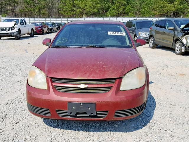 1G1AL15F877112229 - 2007 CHEVROLET COBALT LT RED photo 9