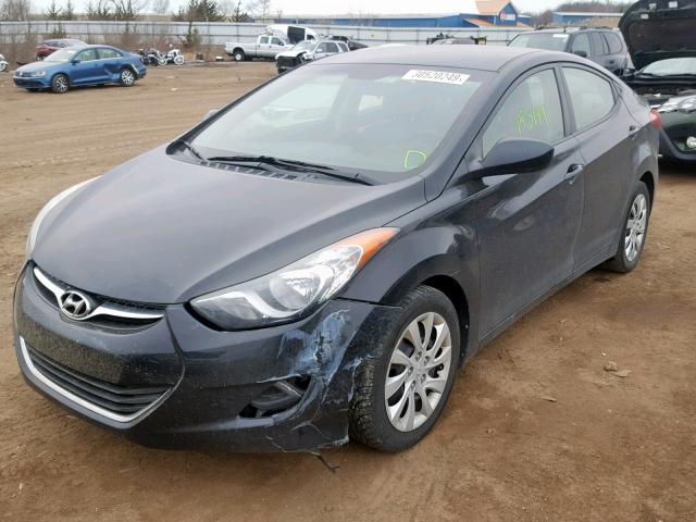 5NPDH4AE0CH068320 - 2012 HYUNDAI ELANTRA GL BLACK photo 2