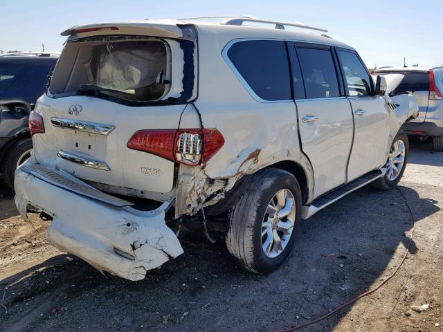 JN8AZ2NF8C9516629 - 2012 INFINITI QX56 WHITE photo 4