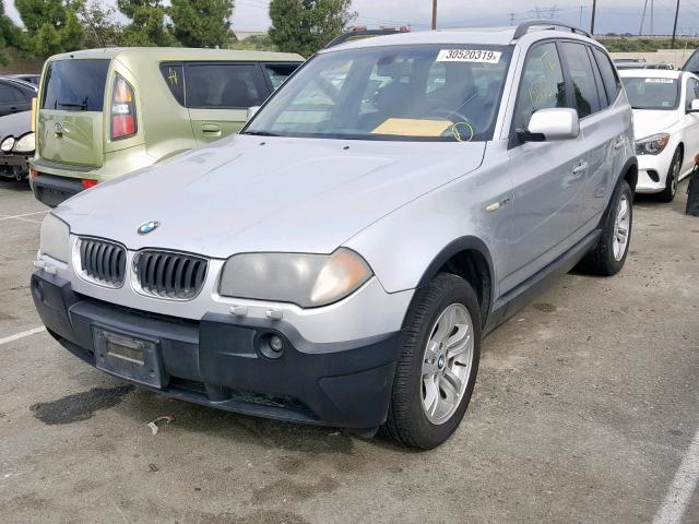 WBXPA93424WA66945 - 2004 BMW X3 3.0I SILVER photo 2