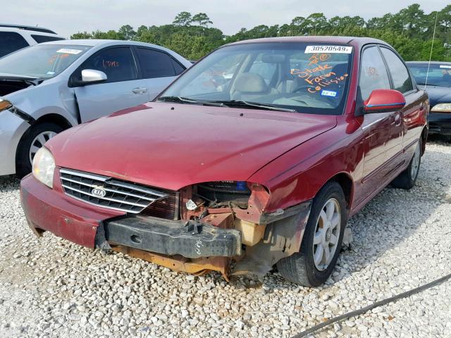 KNAFB121935277542 - 2003 KIA SPECTRA BA BURGUNDY photo 2