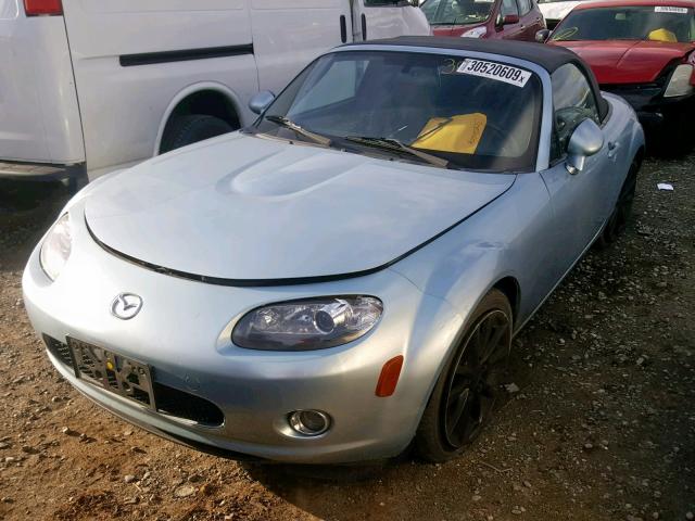 JM1NC25F080147324 - 2008 MAZDA MX-5 MIATA BLUE photo 2