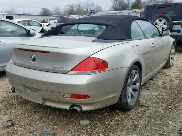 WBAEK13466CN76782 - 2006 BMW 650 I BEIGE photo 4